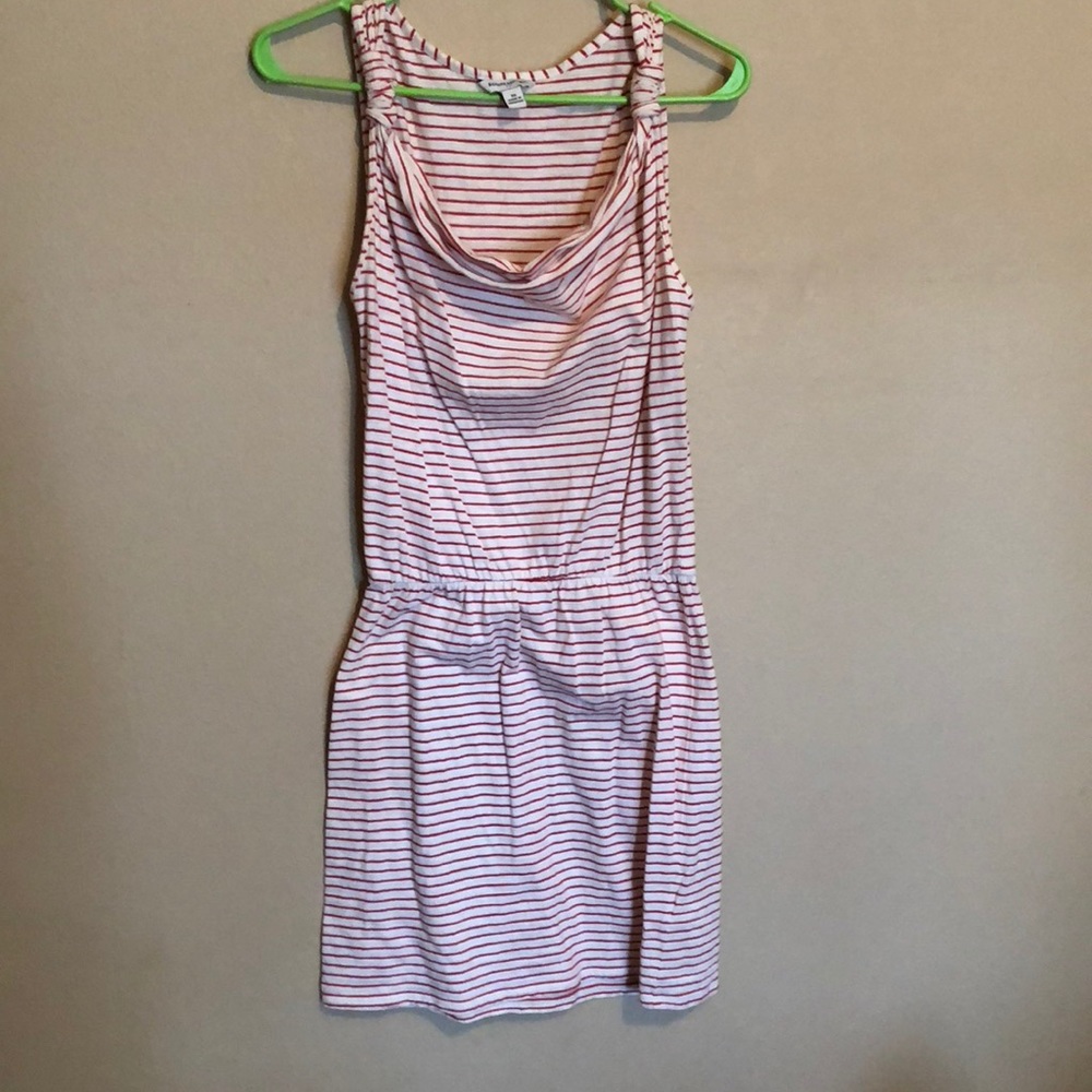 Red and white striped comfy dress